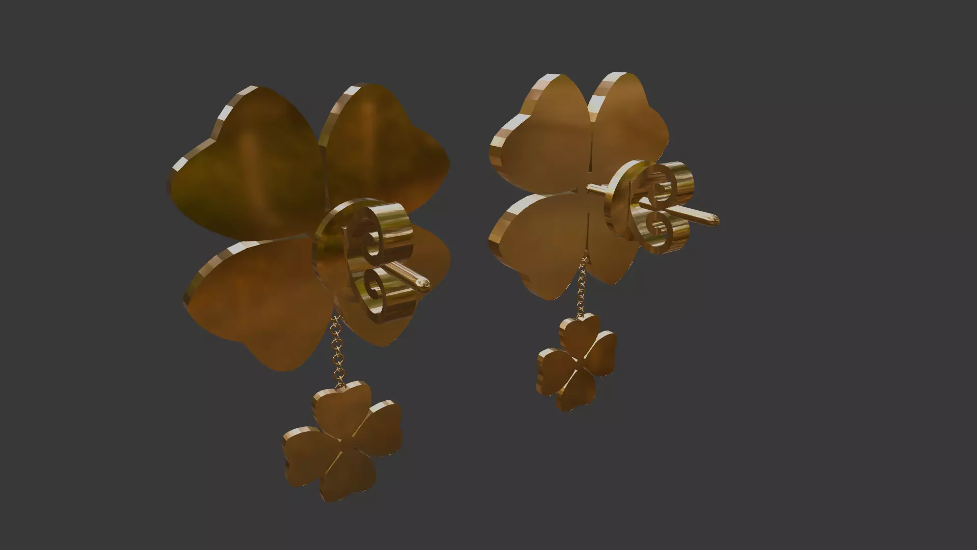 3D Print Ready Earring  And Pendant Set -2  Handmade Gift DIY 3D print model_8