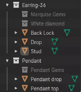 3D Print Ready Earring  And Pendant Set -2  Handmade Gift DIY 3D print model_21