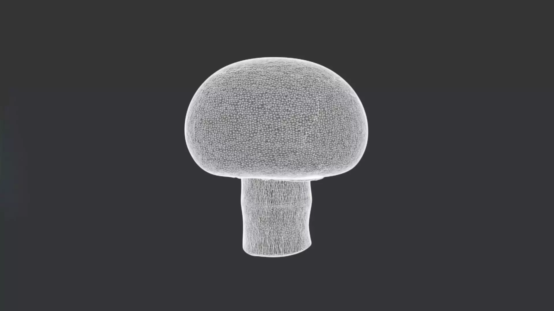 Button Mushroom 3D model_2