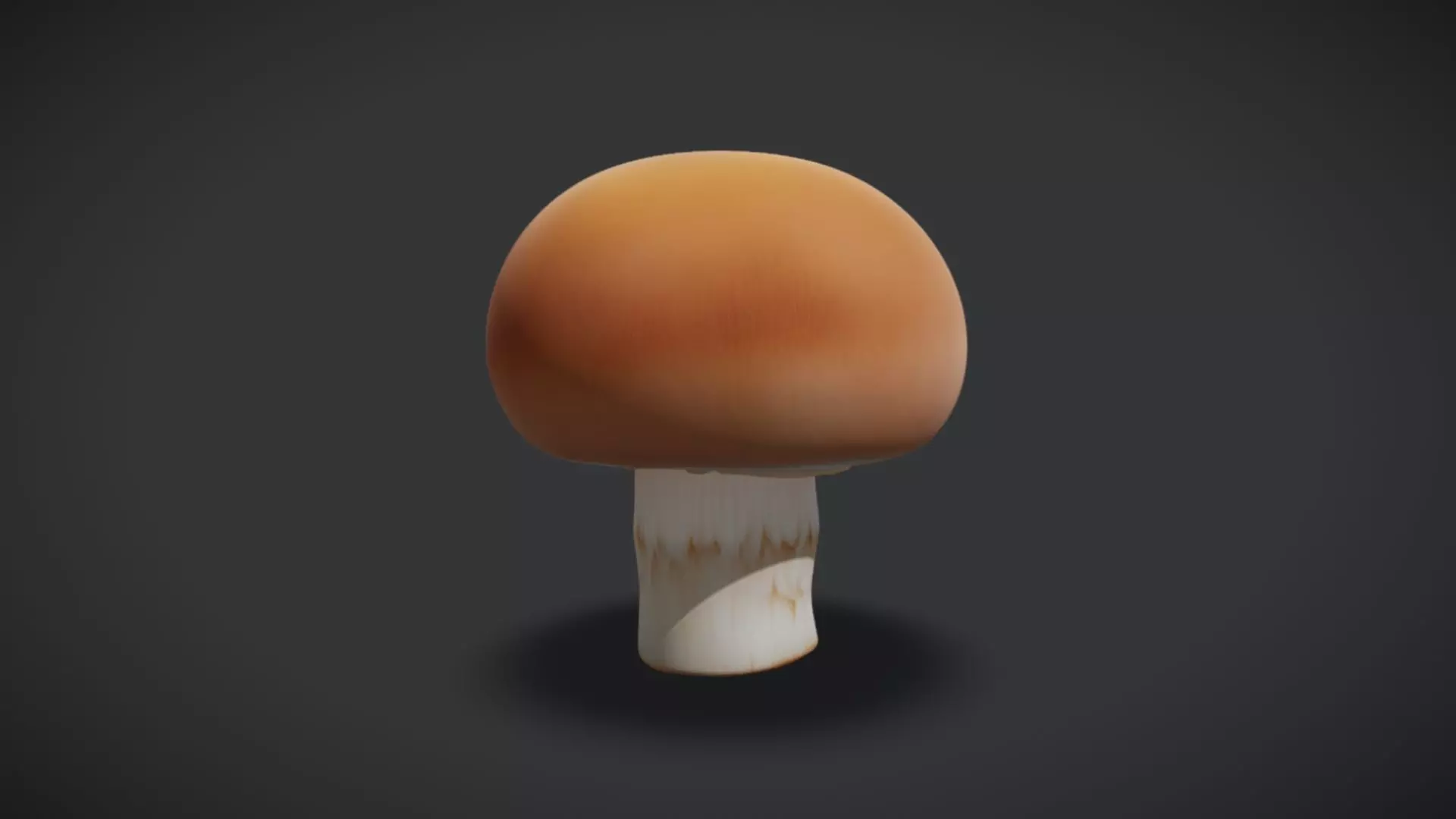 Button Mushroom 3D model_0