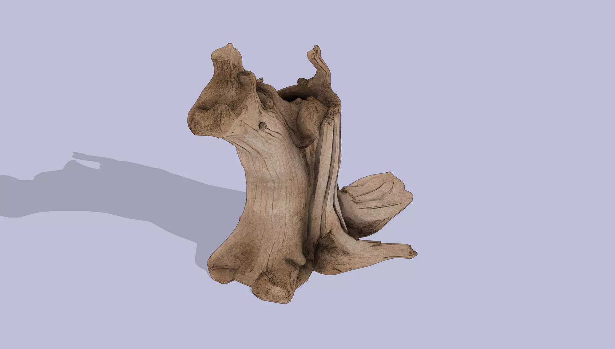 Tree Stump Low-poly 3D model_3