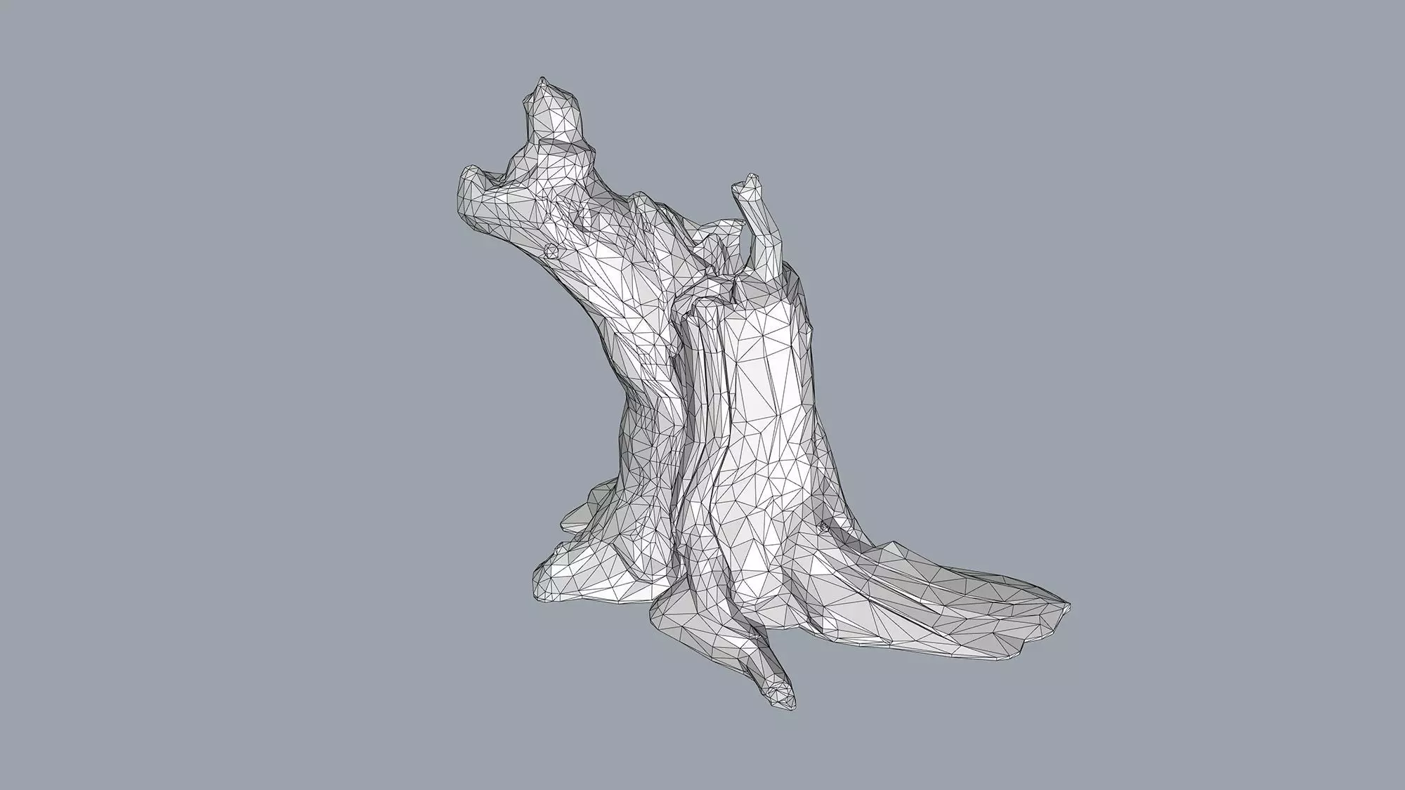 Tree Stump Low-poly 3D model_7