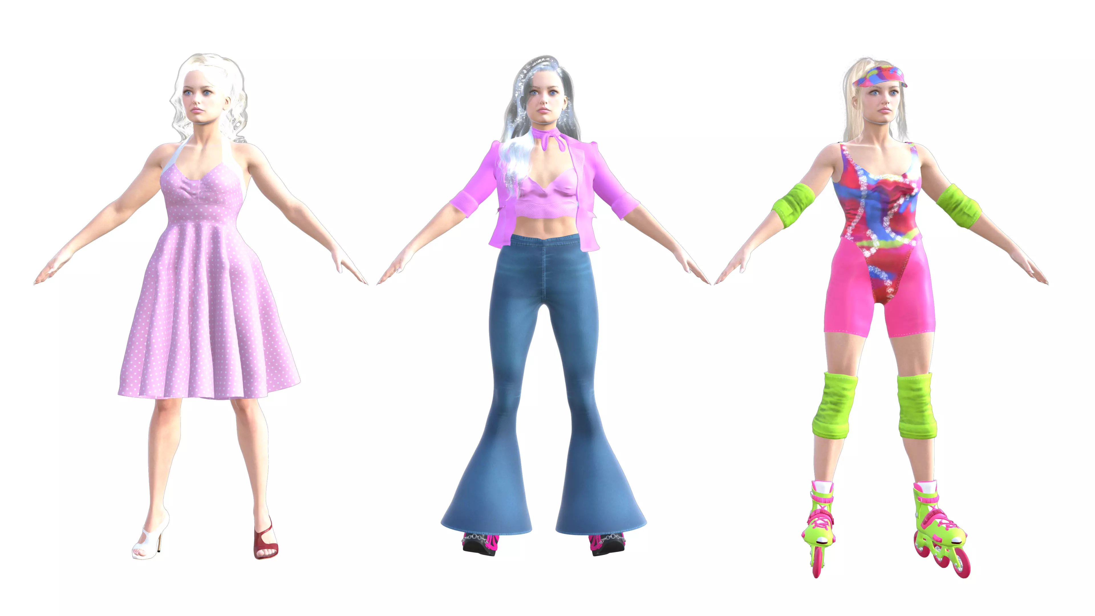 Barbie Pack  Low-poly 3D model_31