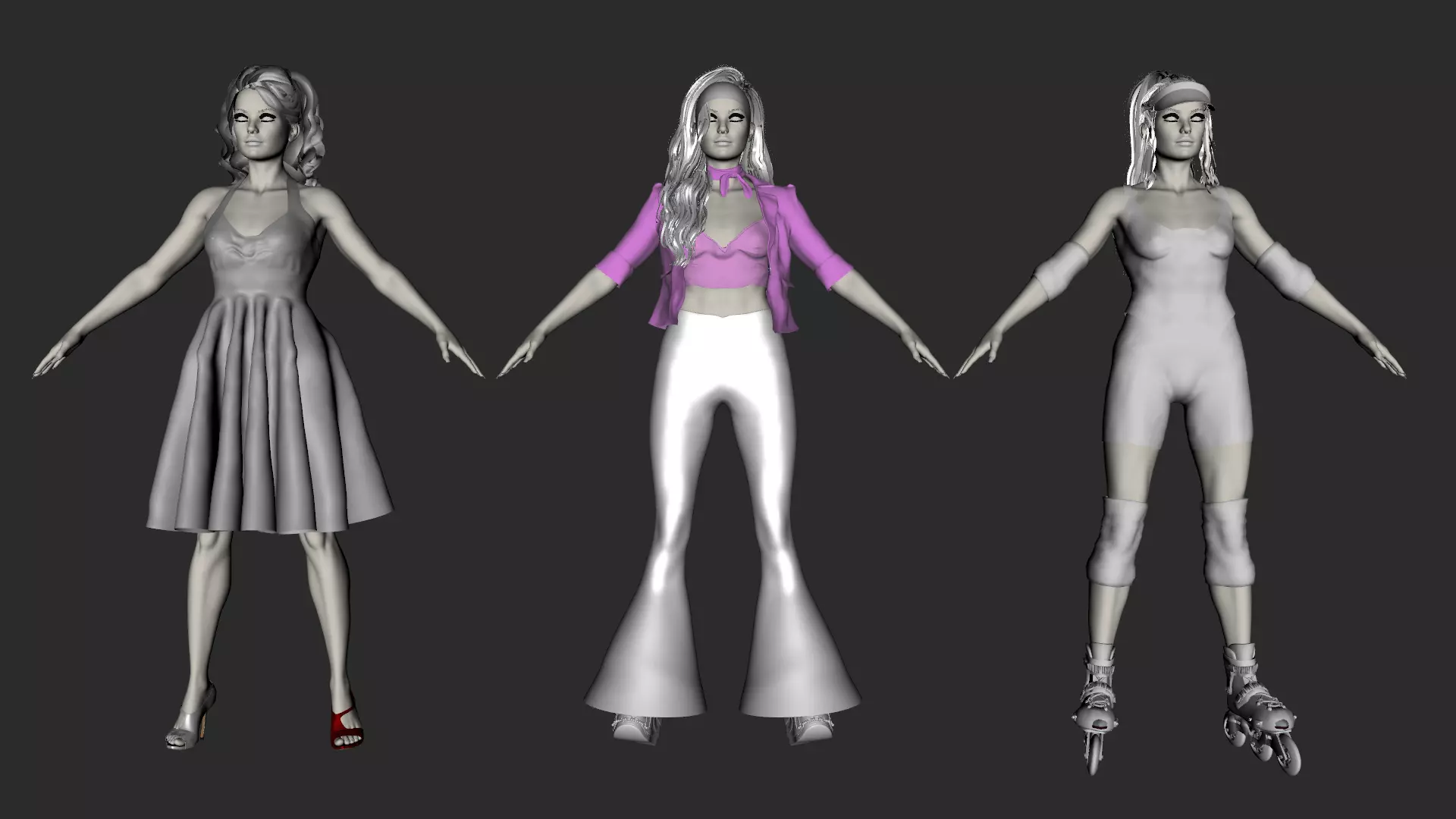 Barbie Pack  Low-poly 3D model_30