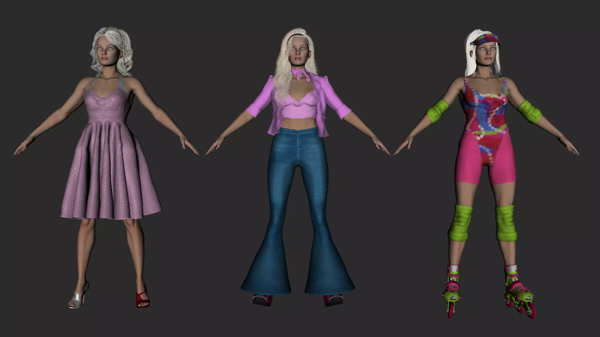 Barbie Pack  Low-poly 3D model_28