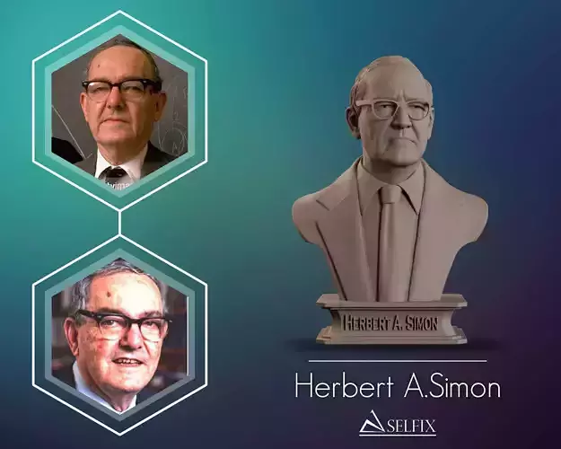 Herbert A Simon Bust Sculpture