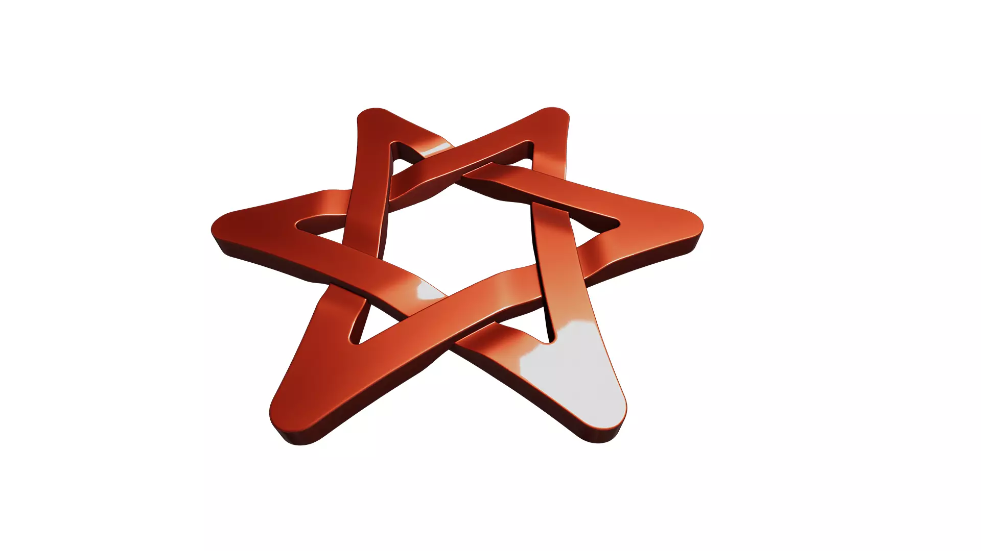 Six Pointed Star Knot Pendant 3D print model_6