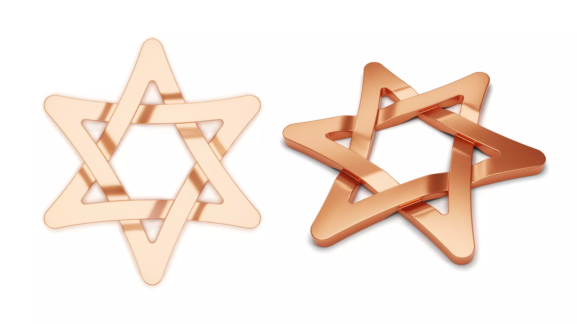 Six Pointed Star Knot Pendant 3D print model_2