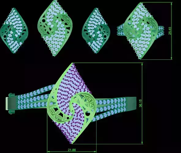 jewelry set full stone diamond