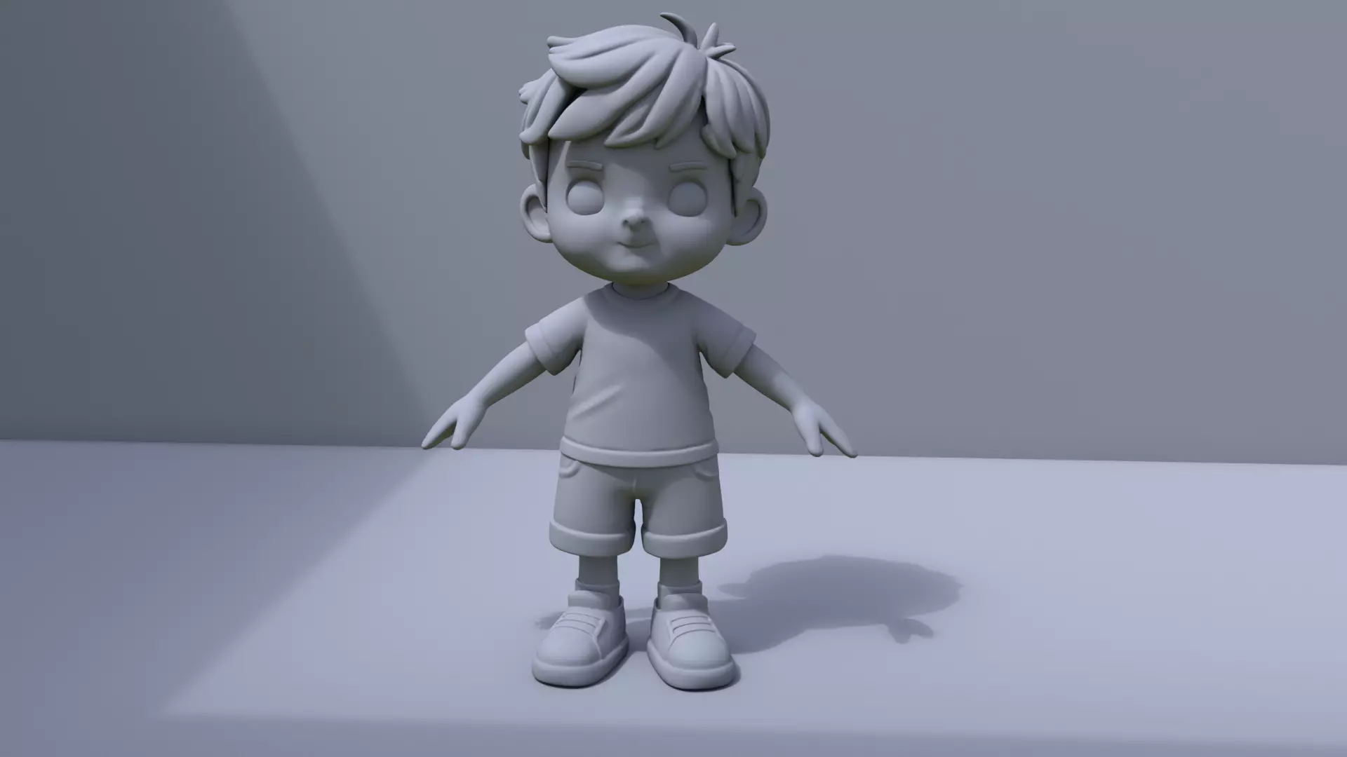 Cute Cartoon Chibi Boy Character Stylized 3D Model 3D model_6