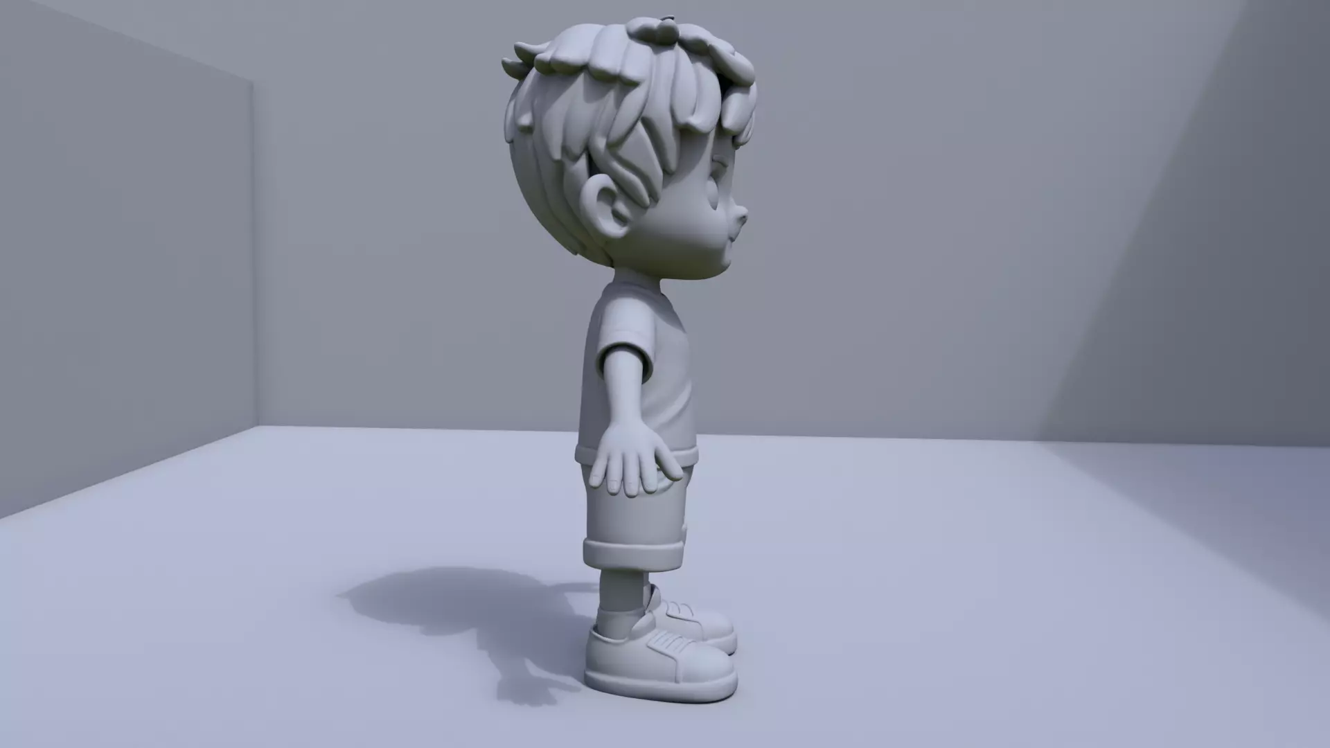Cute Cartoon Chibi Boy Character Stylized 3D Model 3D model_2