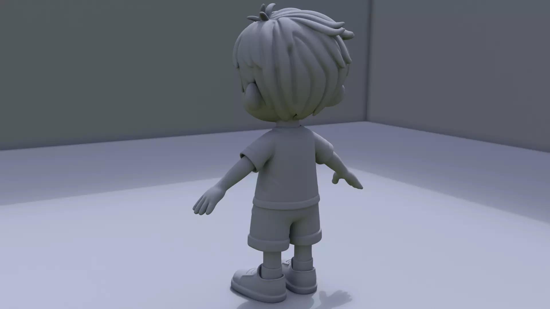 Cute Cartoon Chibi Boy Character Stylized 3D Model 3D model_8