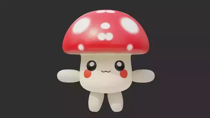 Cute cartoon mushroom