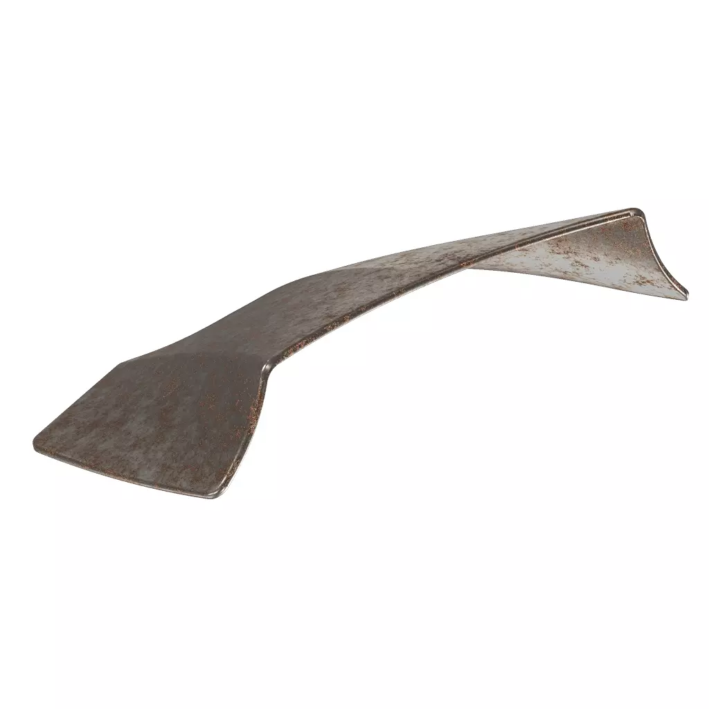 Rusty Steel Car Bonnet 3D model_3