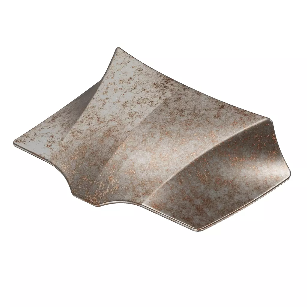 Rusty Steel Car Bonnet 3D model_0