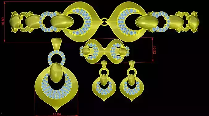 jewelry set  full stone diamond