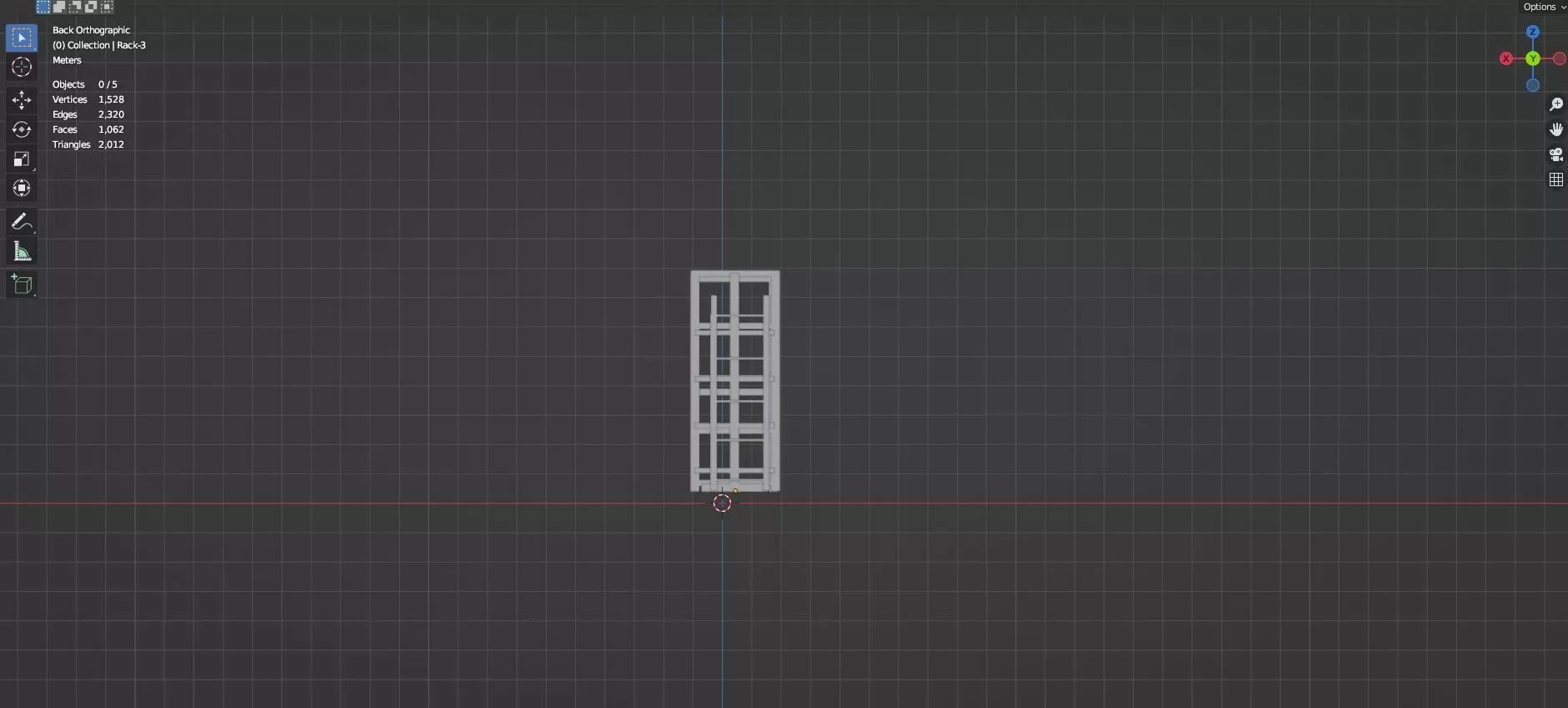 Lockers And Storage Rack Pack - 1 - 10 Props - Untextured Low-poly 3D model_44