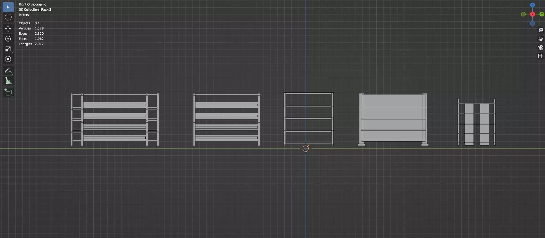 Lockers And Storage Rack Pack - 1 - 10 Props - Untextured Low-poly 3D model_25