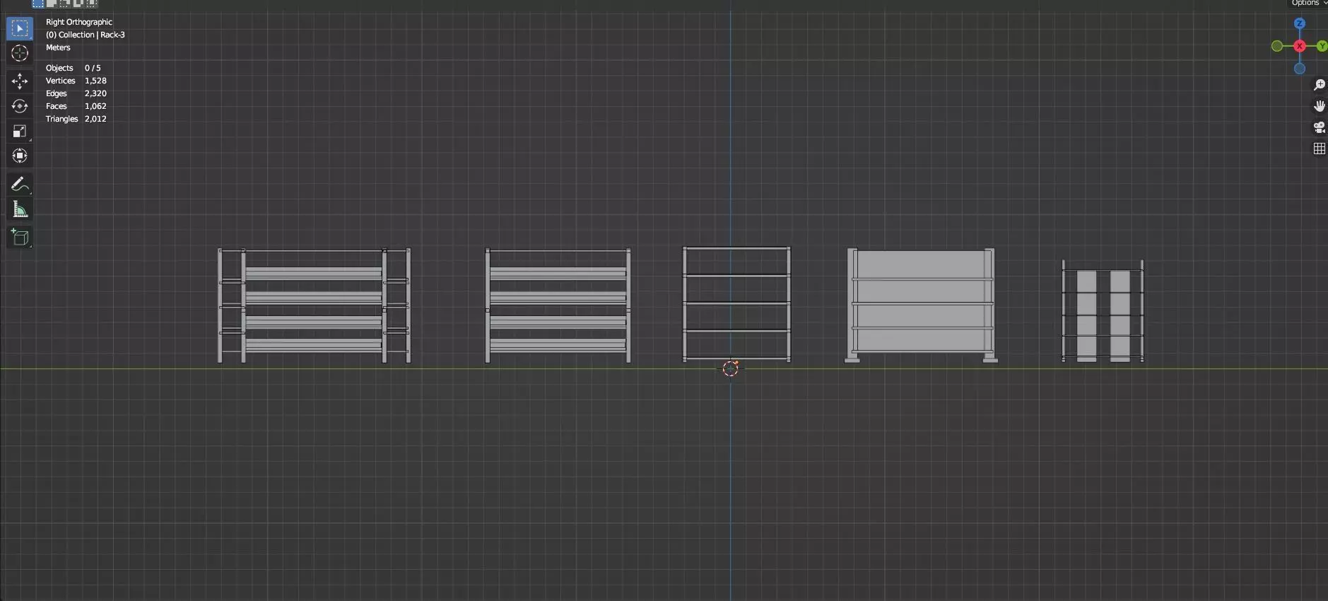 Lockers And Storage Rack Pack - 1 - 10 Props - Untextured Low-poly 3D model_22