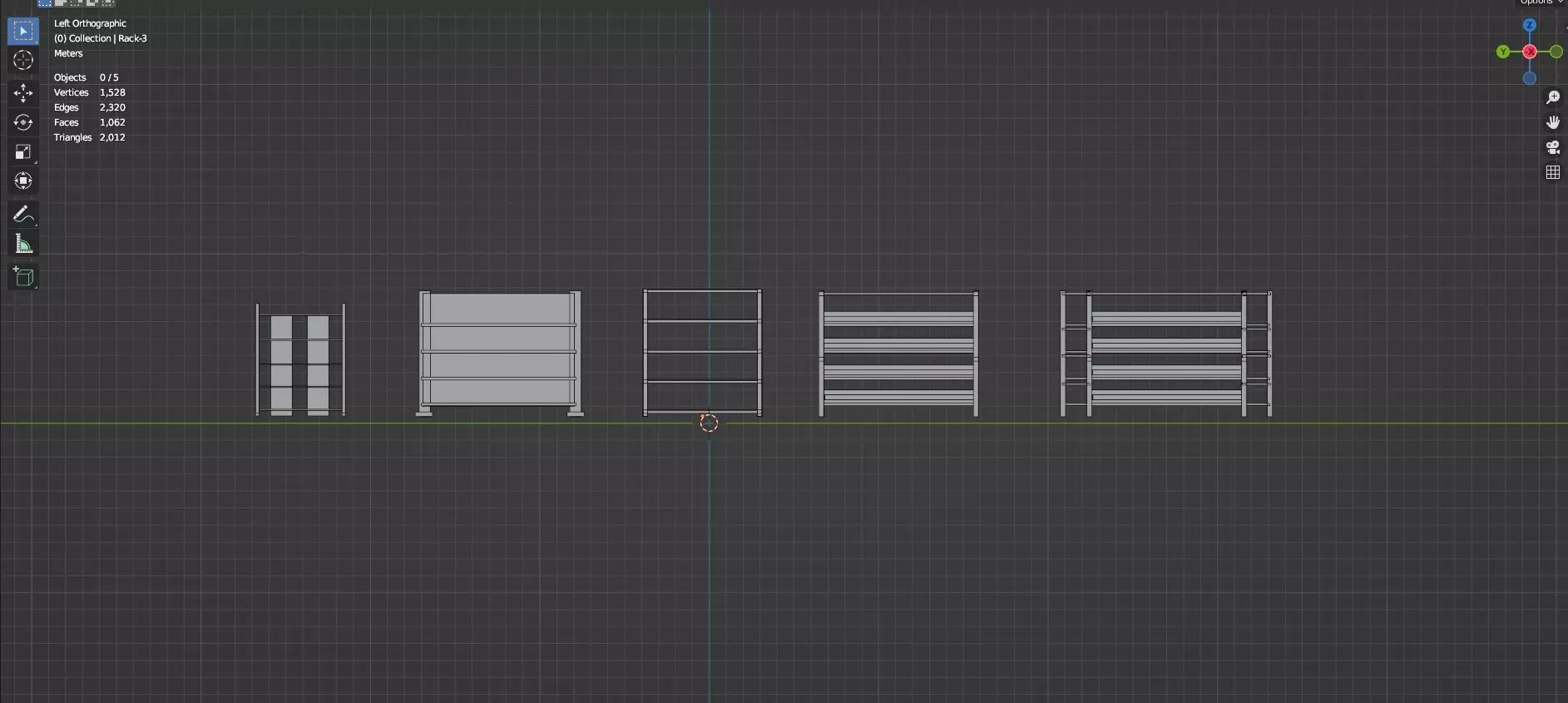 Lockers And Storage Rack Pack - 1 - 10 Props - Untextured Low-poly 3D model_27