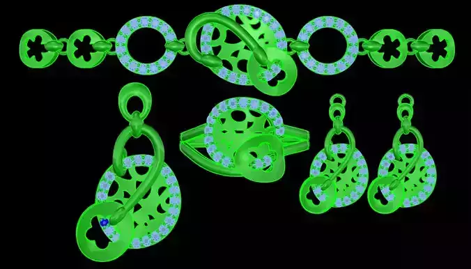 jewelry set full stone diamond