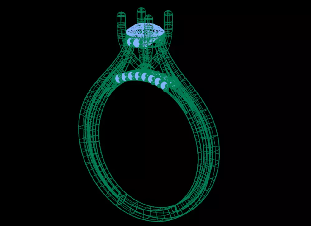 Solitaire ring 3D print model_30