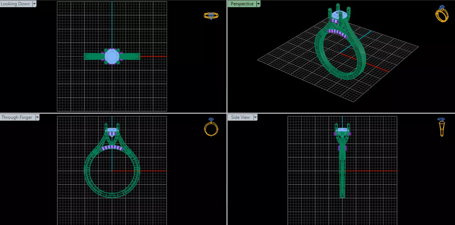 Solitaire ring 3D print model_21