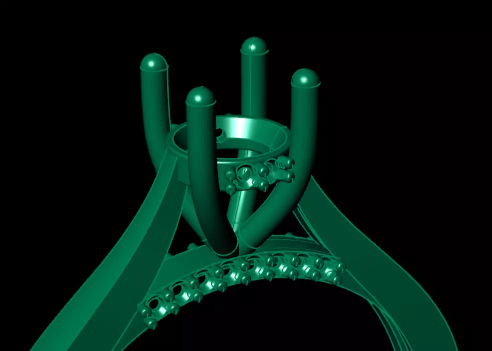 Solitaire ring 3D print model_18