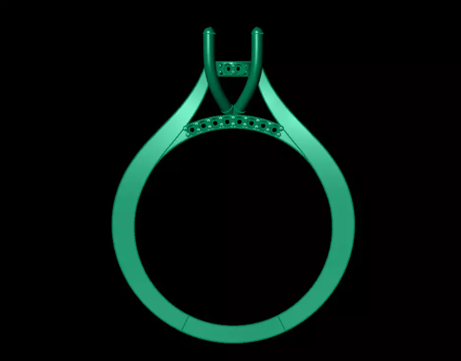 Solitaire ring 3D print model_16