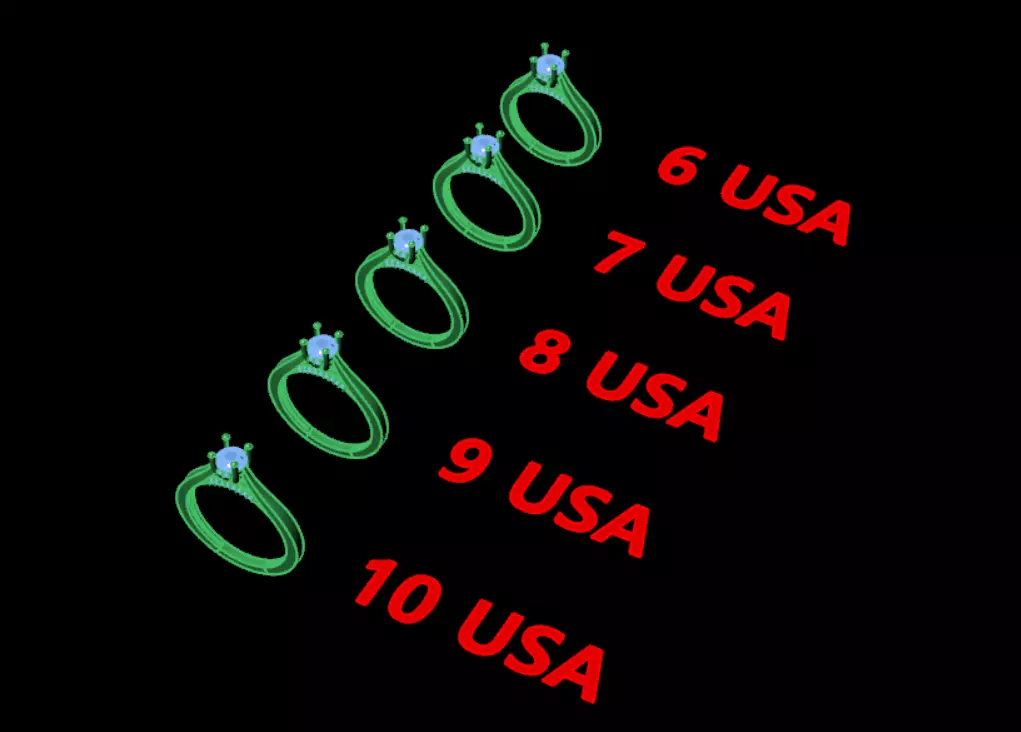 Solitaire ring 3D print model_11