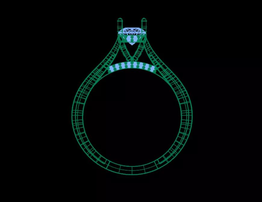 Solitaire ring 3D print model_29