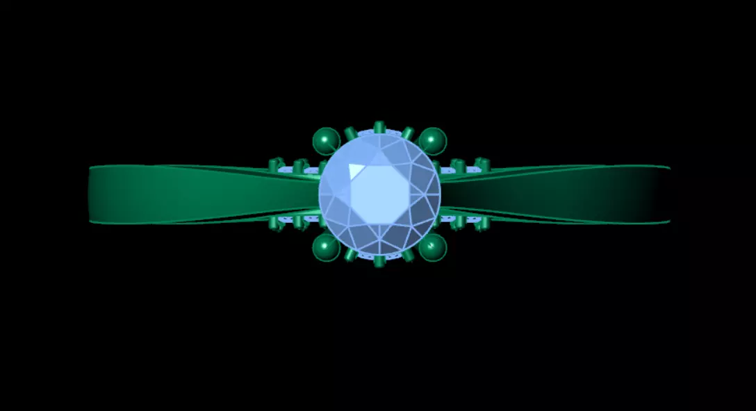 Solitaire ring 3D print model_23