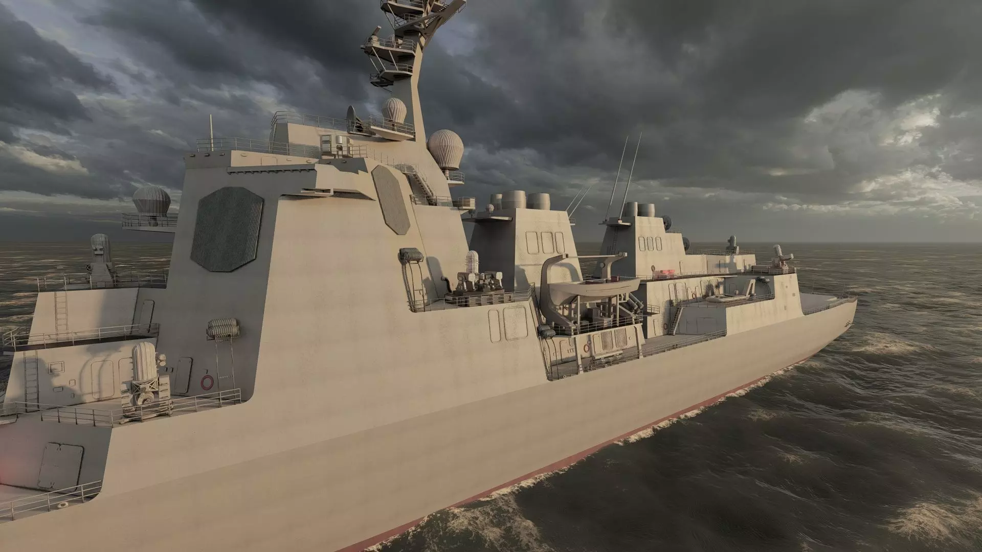 US NAVY USSN DESTROYER 3D model_9