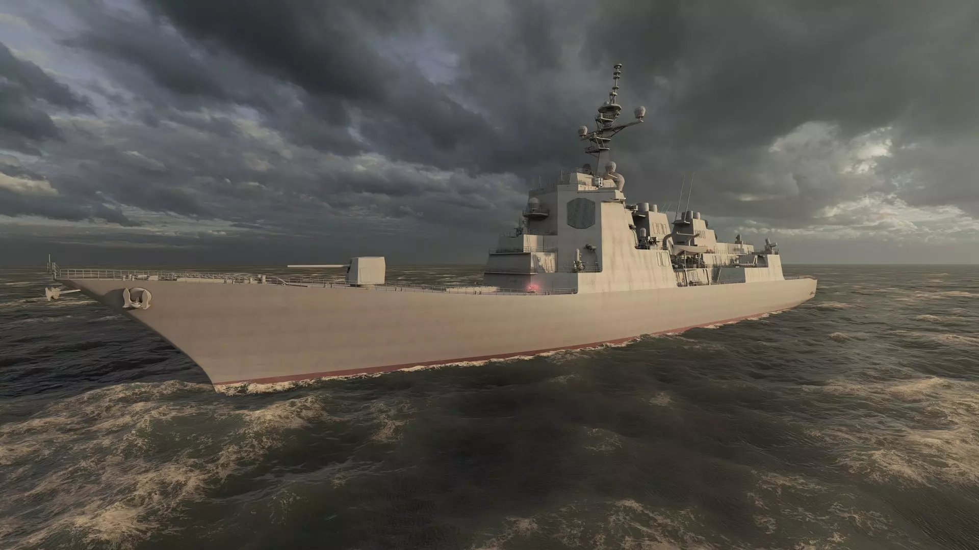 US NAVY USSN DESTROYER 3D model_7