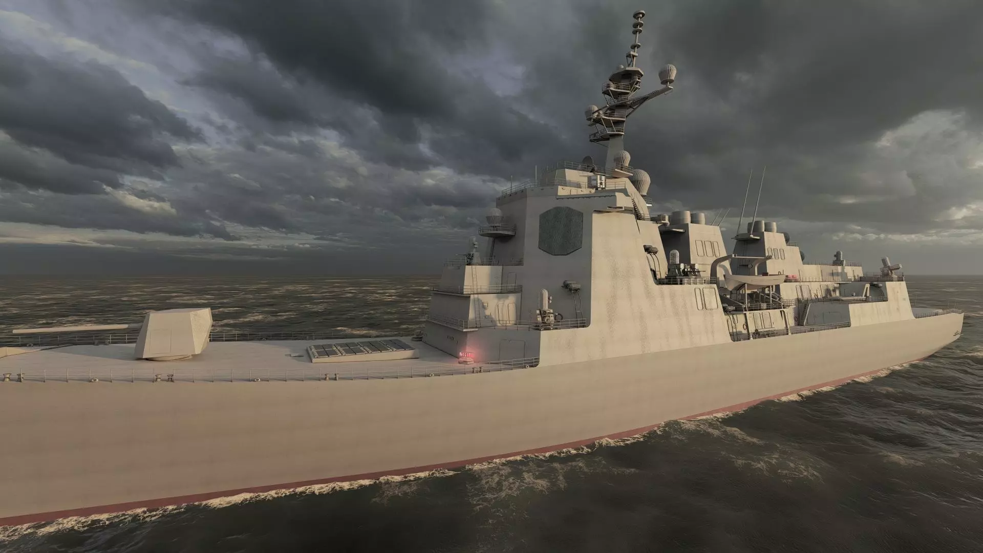 US NAVY USSN DESTROYER 3D model_8