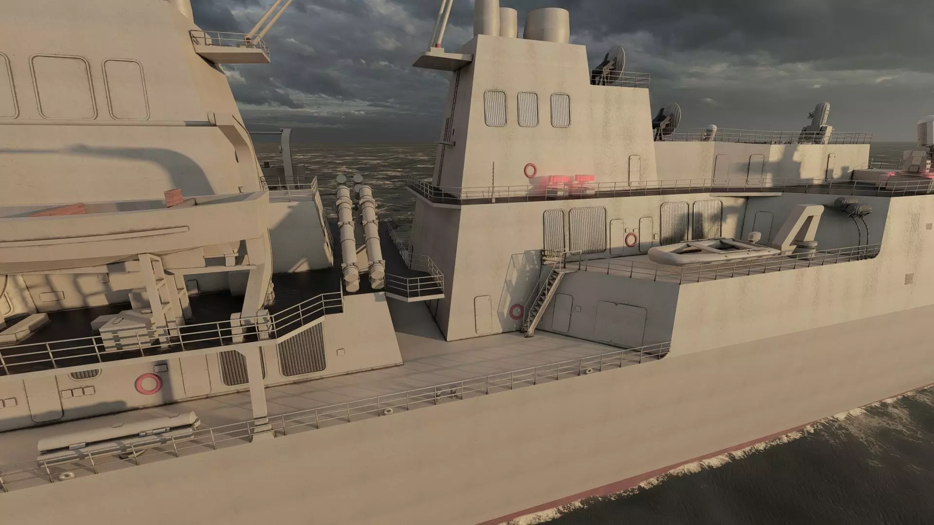 US NAVY USSN DESTROYER 3D model_11