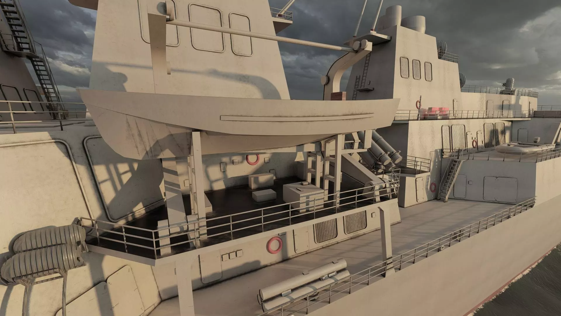 US NAVY USSN DESTROYER 3D model_29