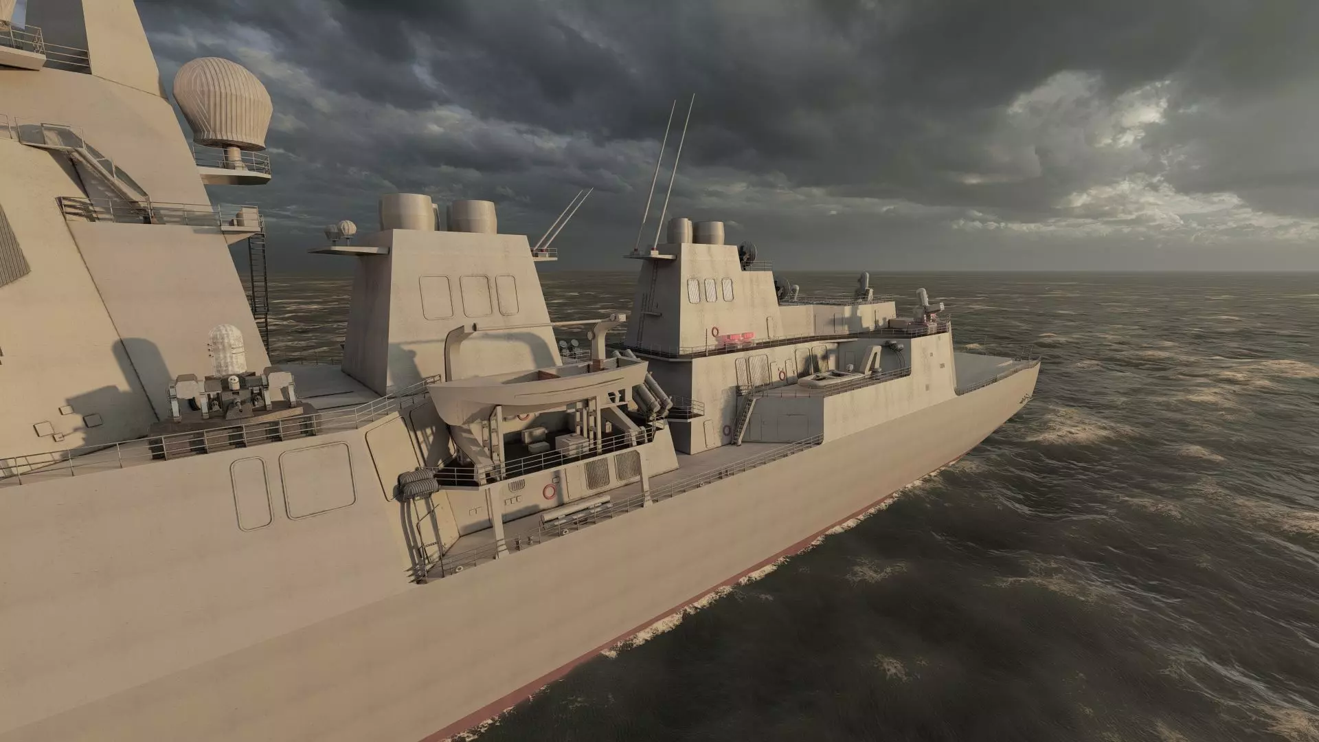 US NAVY USSN DESTROYER 3D model_10