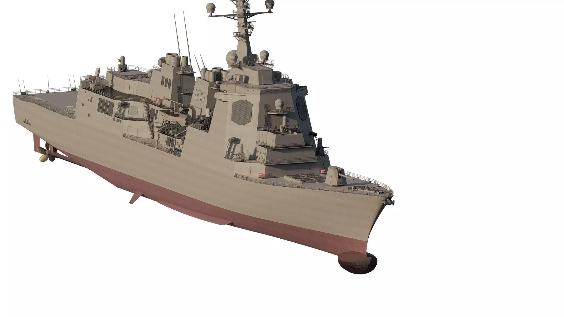 US NAVY USSN DESTROYER 3D model_2