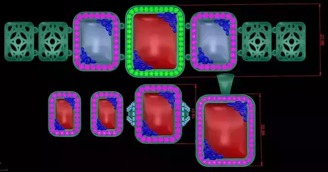 jewelry set  full stone diamond