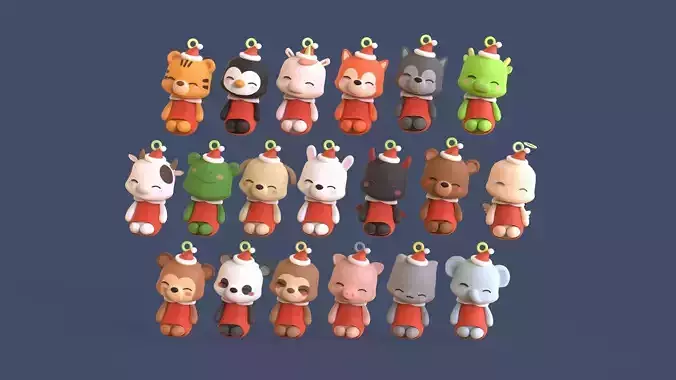 Cute Animal Christmas Hanging Ornaments