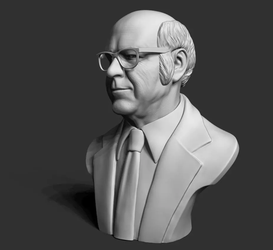 Allen Newell Bust Sculpture 3D print model_14