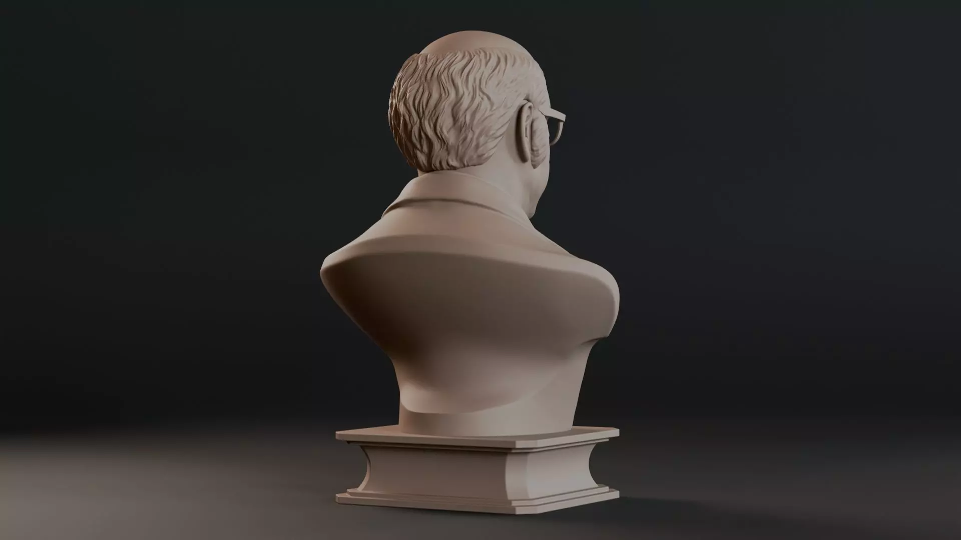 Allen Newell Bust Sculpture 3D print model_6