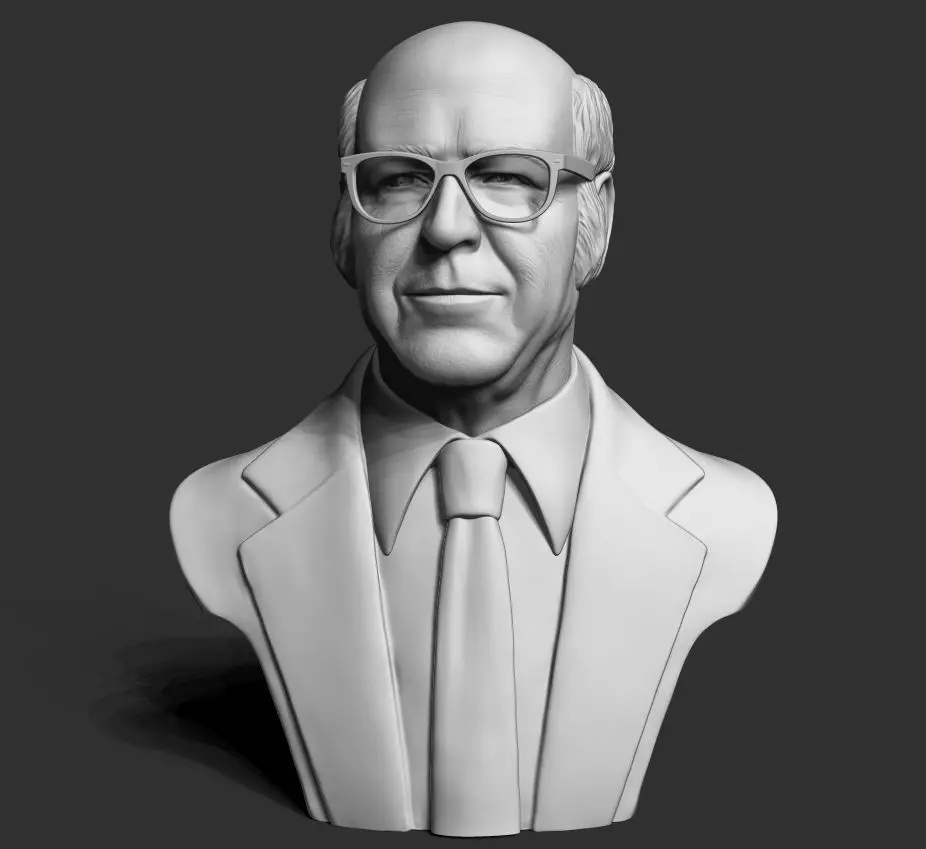 Allen Newell Bust Sculpture 3D print model_13