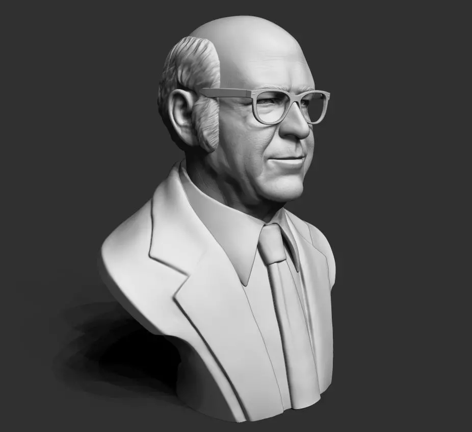 Allen Newell Bust Sculpture 3D print model_15