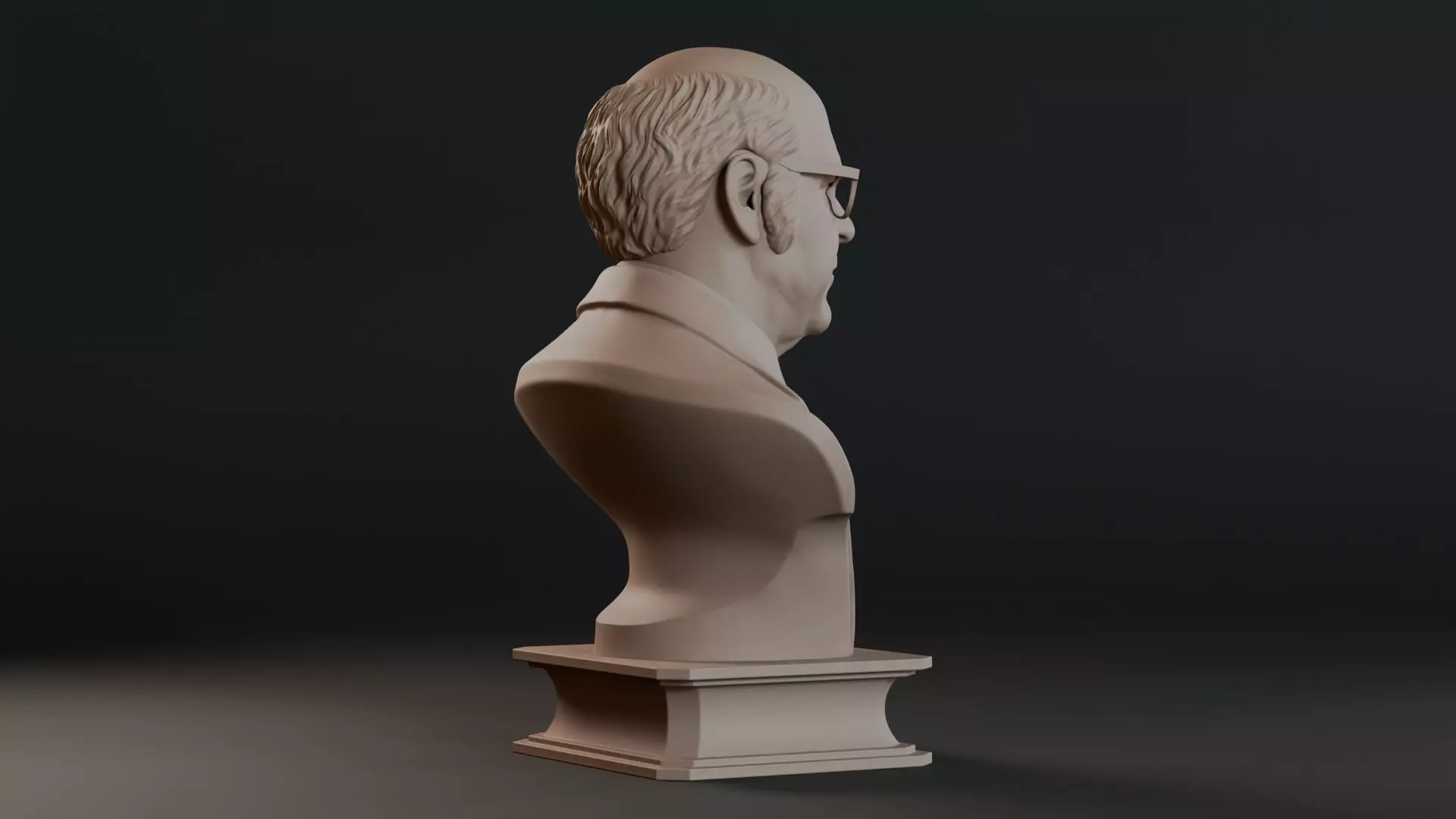 Allen Newell Bust Sculpture 3D print model_5