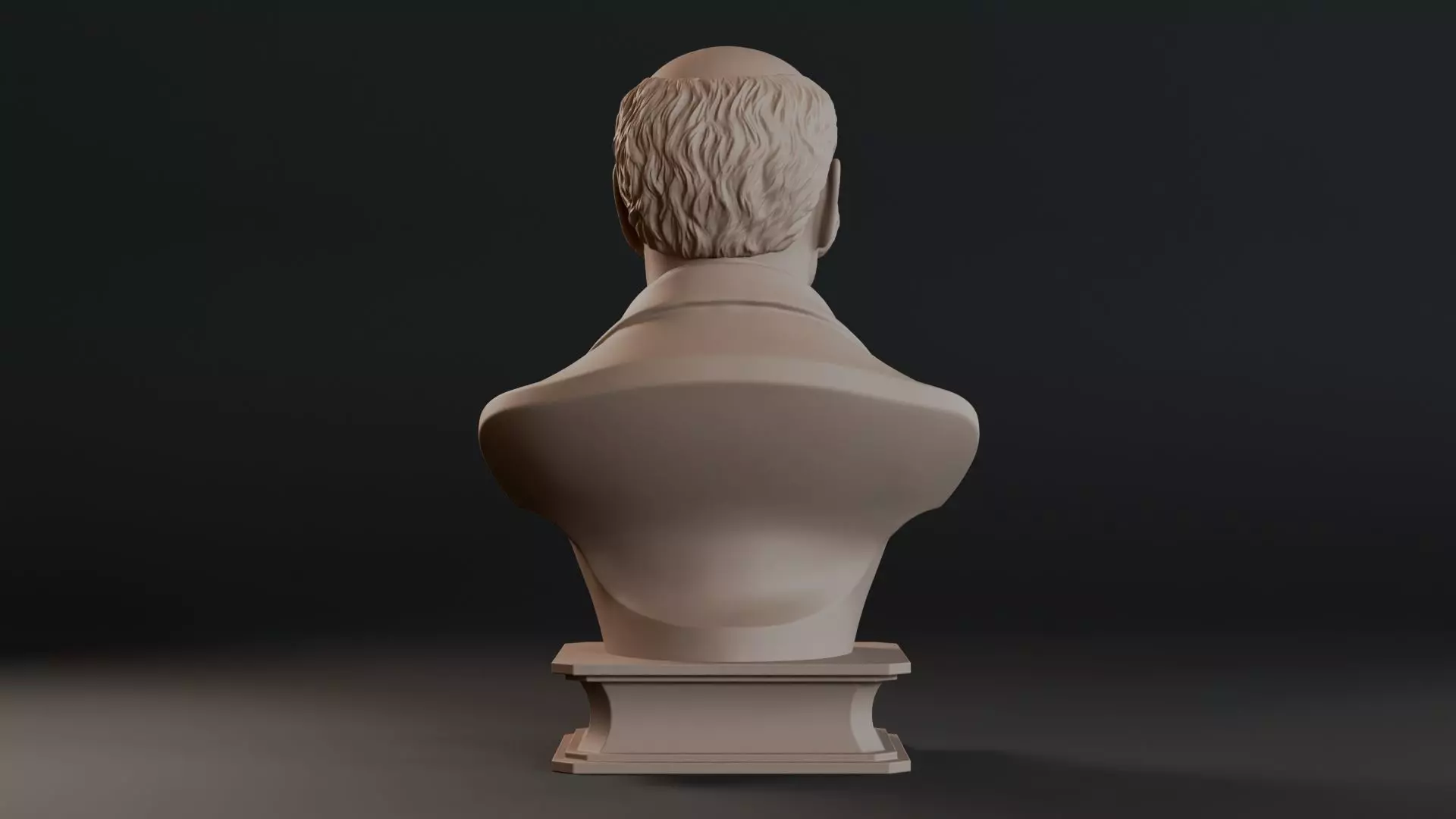 Allen Newell Bust Sculpture 3D print model_7