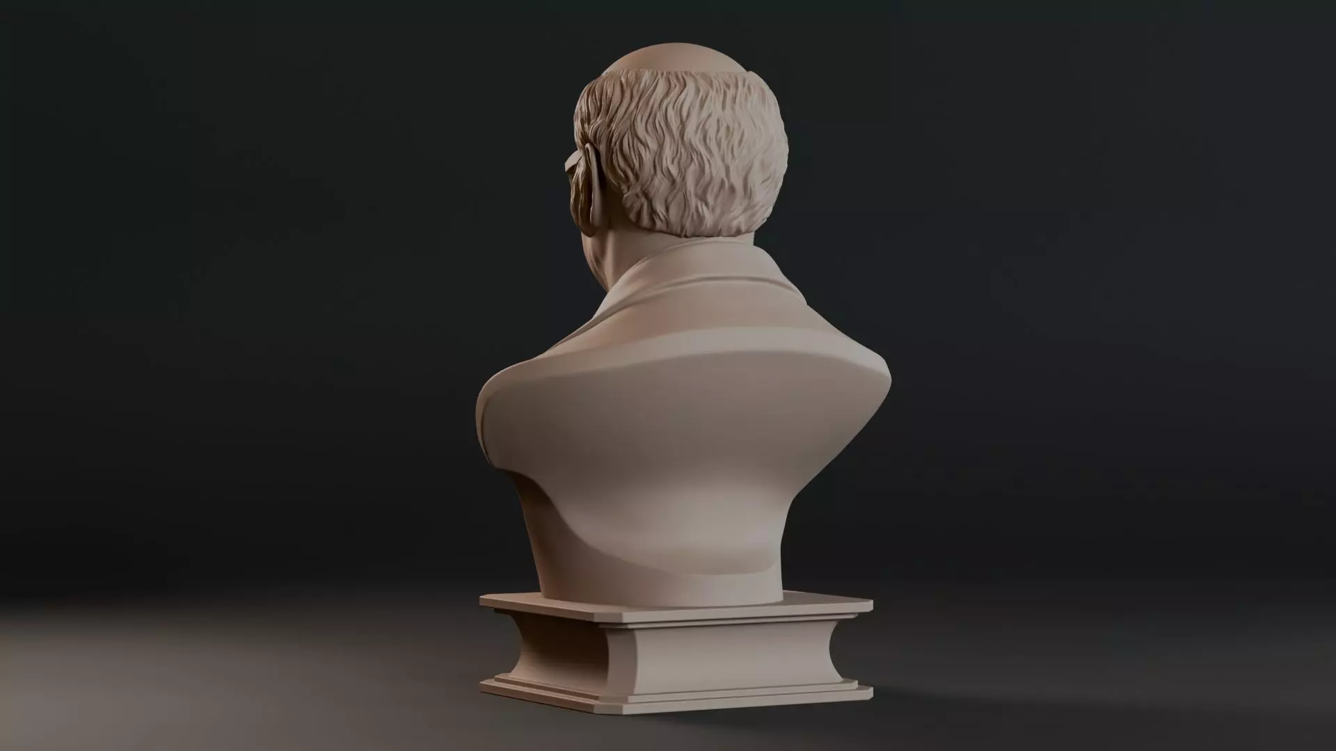 Allen Newell Bust Sculpture 3D print model_8