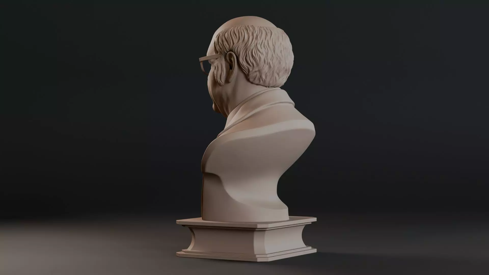 Allen Newell Bust Sculpture 3D print model_9