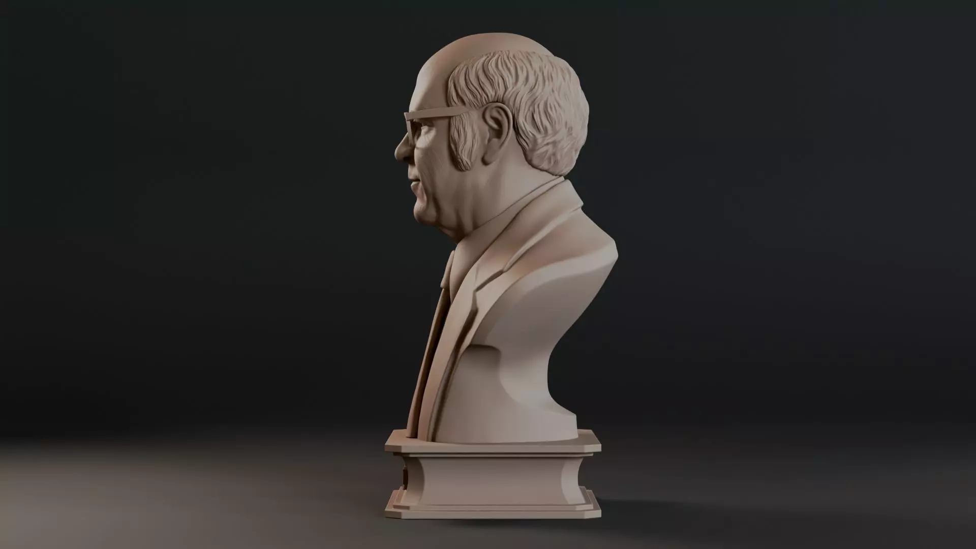 Allen Newell Bust Sculpture 3D print model_10
